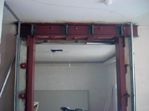 Усиление проёмов швеллером