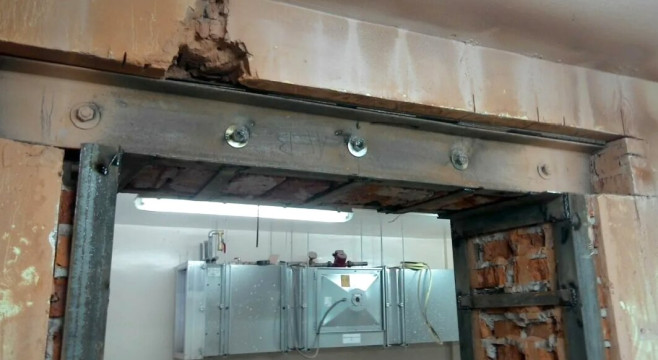 Усиление проемов и стен